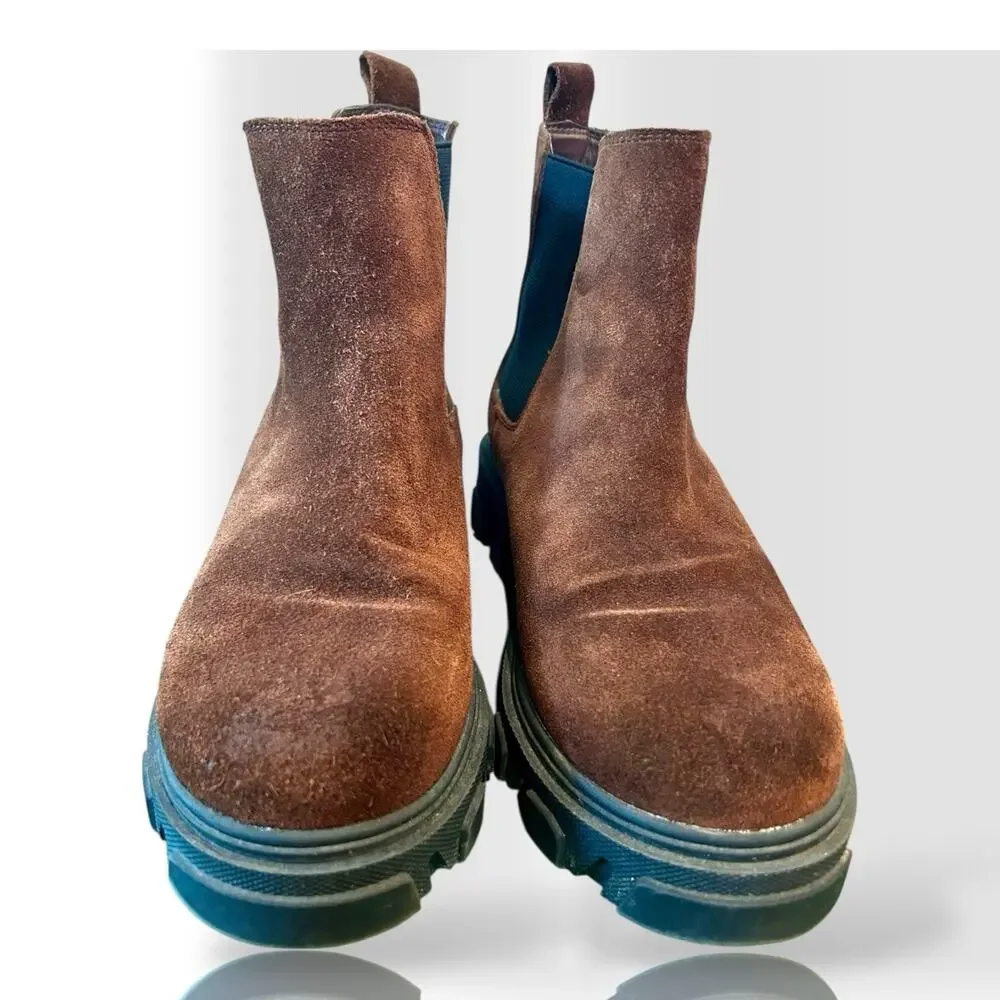 Urban‎ Outfitters Suede Brown Chelsea Boots Men’s Size 8